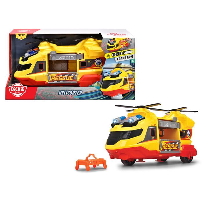 Спецтехніка Dickie Toys Функціональний гелікоптер Служба порятунку з ношами, зі звук. та світл. ефект., 30 см (3306023) зображення 4