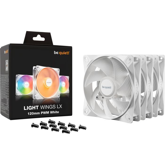 Кулер для корпуса Be quiet! LIGHT WINGS LX 120mm PWM білий в комп (BL122) изображение 5