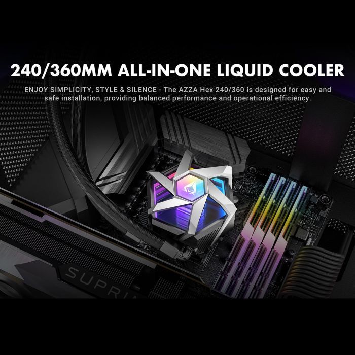 Система рідинного охолодження Azza HEX 360 (LCAZ-360H-ARGB) зображення 5
