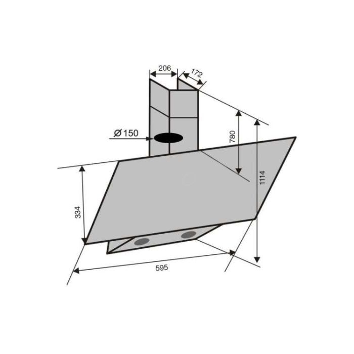 Витяжка кухонна Ventolux MIRROR 60 BG (1000) TC MS зображення 7