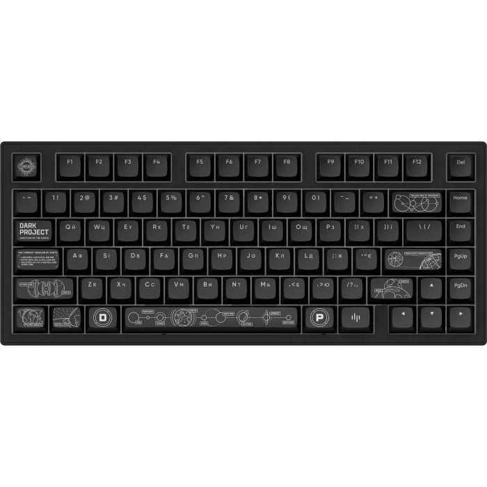 Клавиатура Dark Project ALU81 Terra Nova PBT RGB Mech G3MS Moonstone Black (DPKB_NOVA_81_ANSI_BLACK_UA) изображение 3