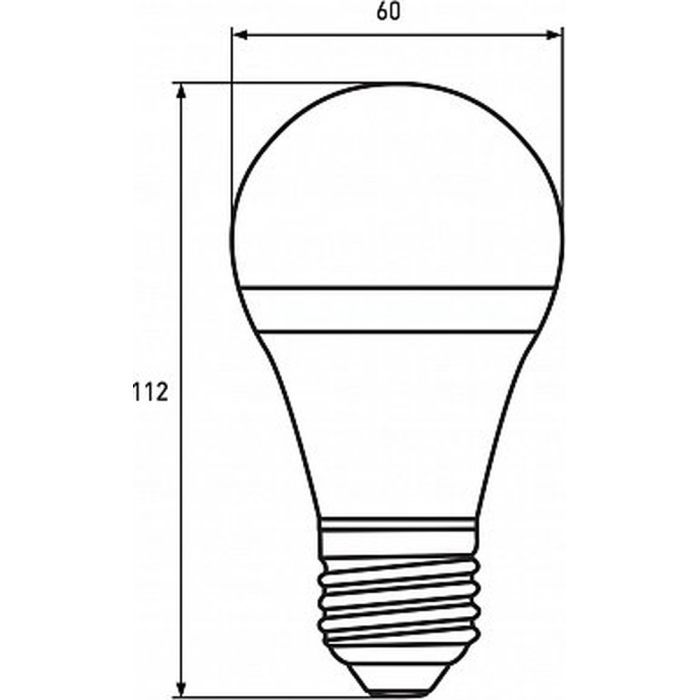 Лампочка Eurolamp LED А60 800 Lm E27 4000K 2шт (MLP-LED-A60-08274(Amber)new) изображение 3