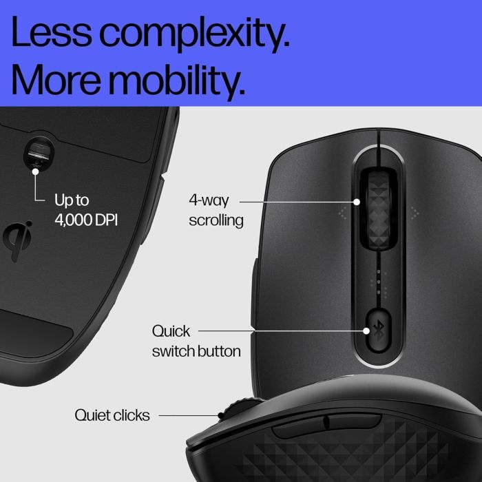 Мышка HP 690 Rechargeable Bluetooth Black (7M1D4AA) изображение 4