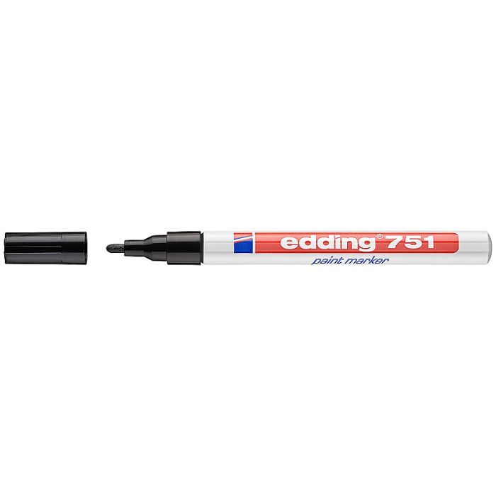 Маркер Edding Paint 1-2 мм круглый черный (e-751/01)