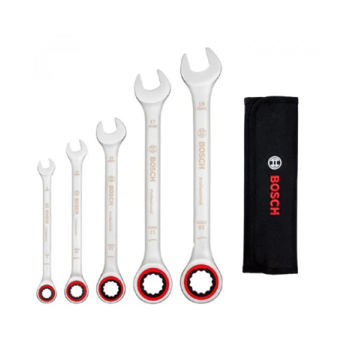 Ключ Bosch комбинированный, набор 5шт, 8,10,13,17,19мм (1.600.A02.Z3D) изображение 2