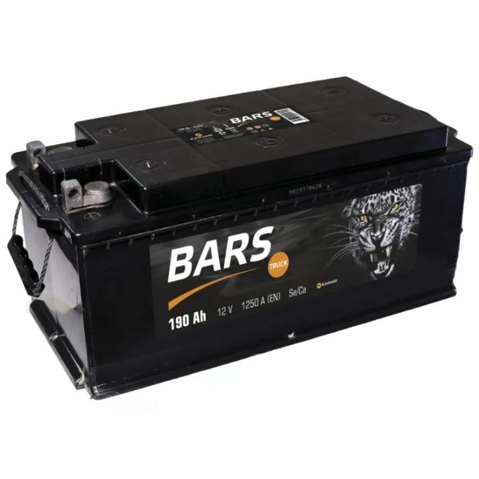 Аккумулятор автомобильный Bars 190Ah бокова(+/-) (1250EN)