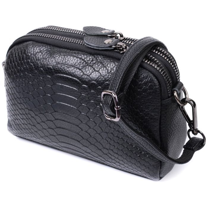 Сумка Vintage Из натуральной кожи Черная (22799)