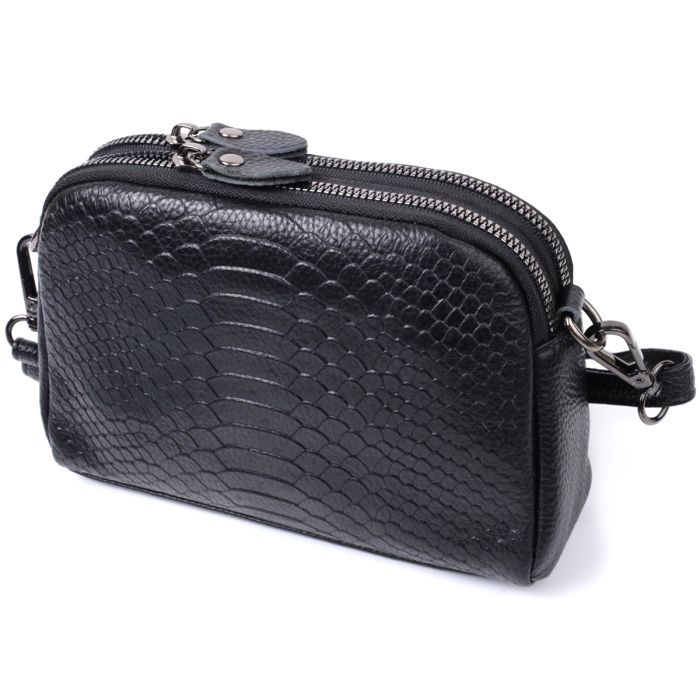 Сумка Vintage Из натуральной кожи Черная (22799) изображение 2