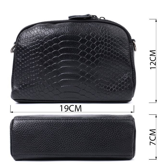 Сумка Vintage Из натуральной кожи Черная (22799) изображение 3