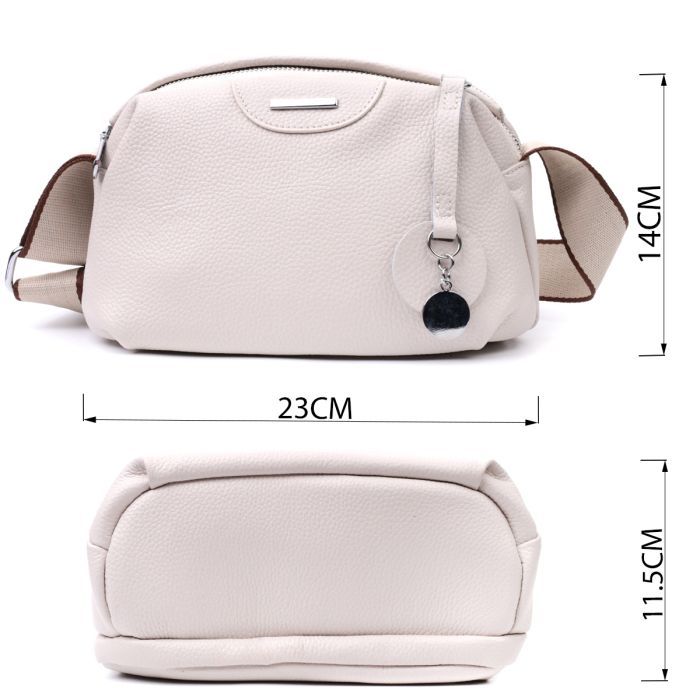 Сумка Vintage Из натуральной кожи Белая (22593) изображение 3