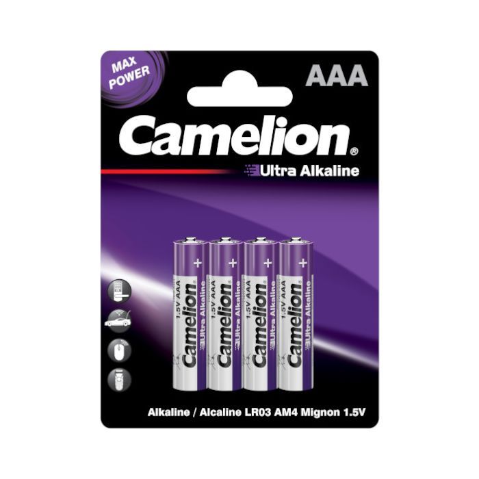 Батарейка Camelion AAA LR03 Ultra Alkaline * 4 (LR03-BP4UT)