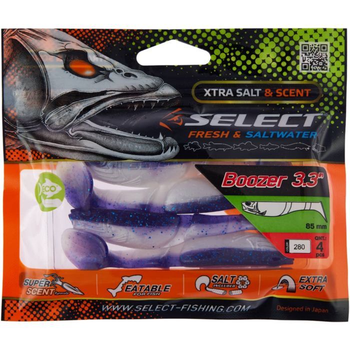 Силикон рыболовный Select Boozer 3.3" col.127 (4 шт/упак) (1870.28.11) изображение 2