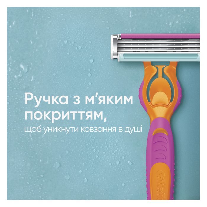 Бритва Gillette Simply Venus 3 Miami с 4 сменными картриджами (8700216878333) изображение 7