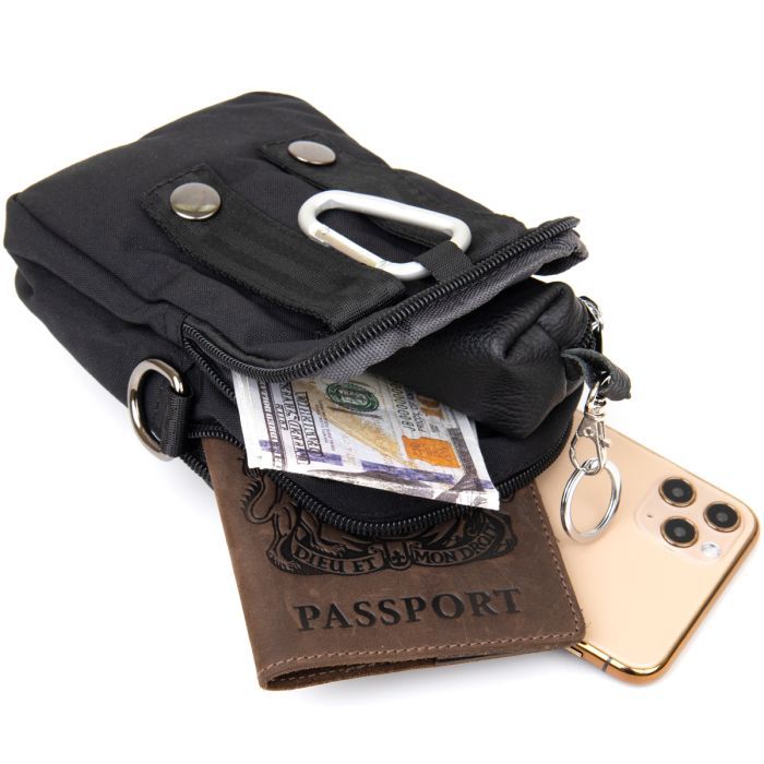 Сумка Vintage На пояс нейлон Красная (20647) изображение 7