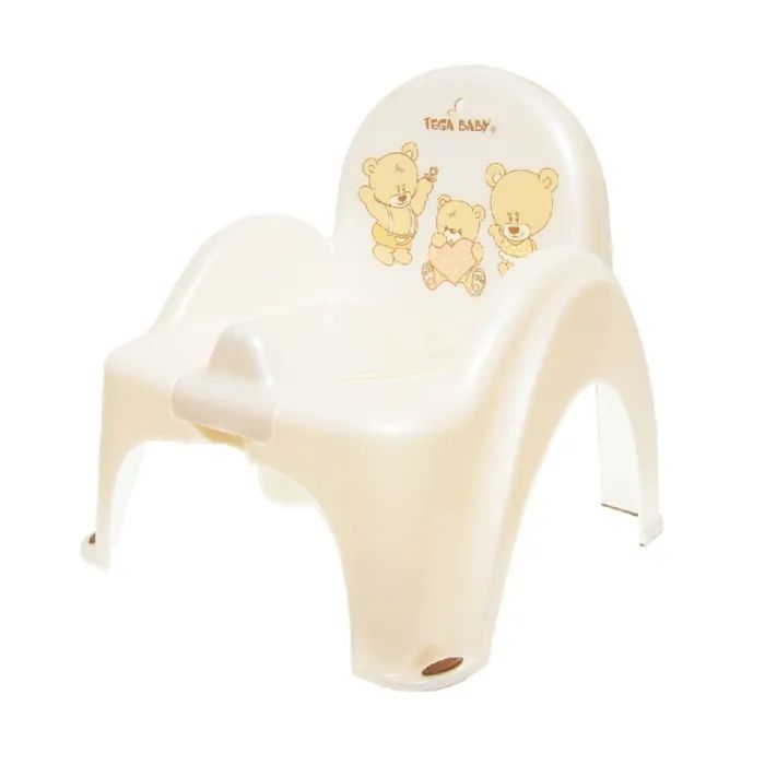 Горщик Tega Baby Teddy Bear стілець, з музикою, антиковзкий white pearl (PO-043-118)