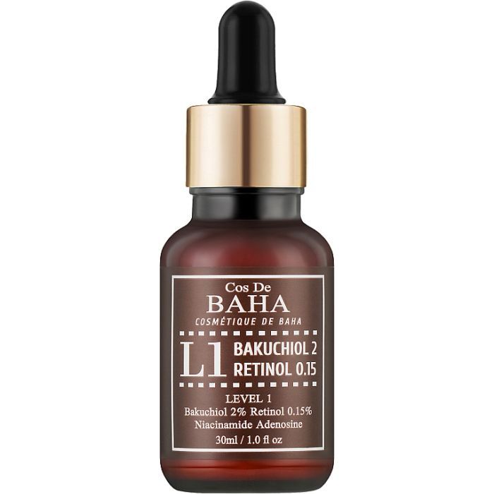 Сироватка для обличчя Cos De BAHA L1 Bakuchiol & Retinol Serum Антивікова 30 мл (8809240318171)