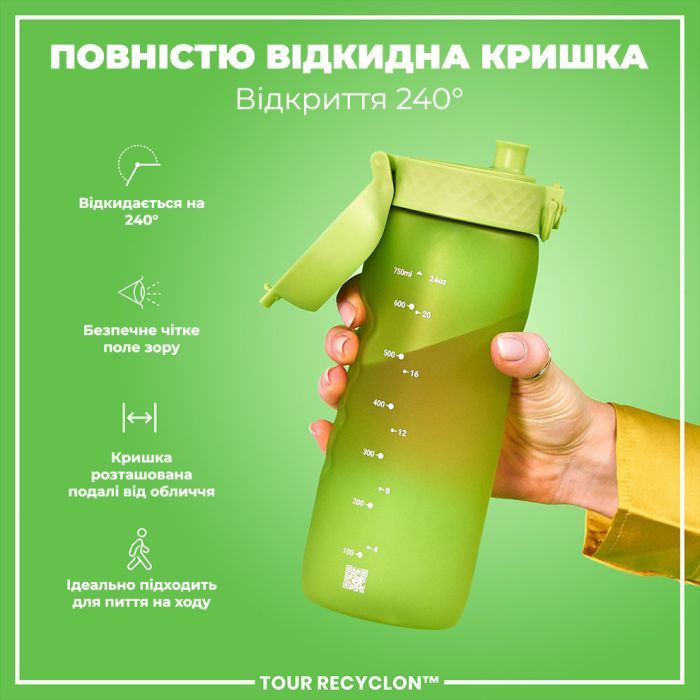 Пляшка для води ION8 OneTouch 750 мл BPA Free, Blue (I8RF750BLU) зображення 3