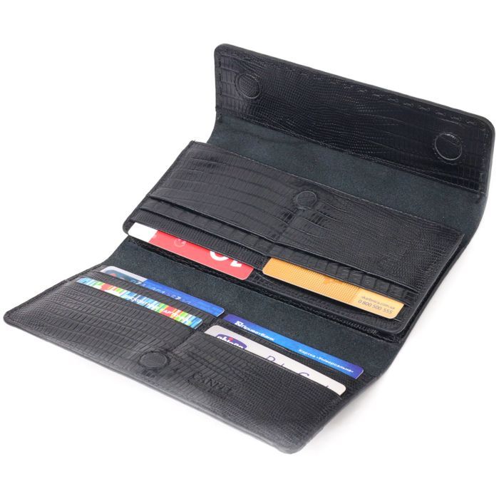 Гаманець Canpellini З натуральної шкіри Чорний (21664) зображення 6