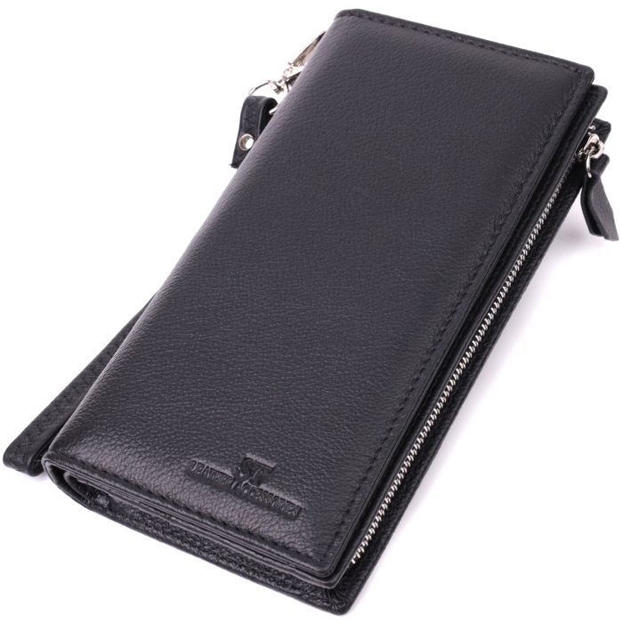 Гаманець ST Leather З натуральної шкіри Бордовий (22534)