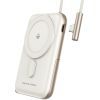 Батарея універсальна Choetech Magnetic Wireless 10000mAh 20W, PD, Qi-15W, USB-C In/Out, buid-in cabel, White (B735-CCWH) зображення 2