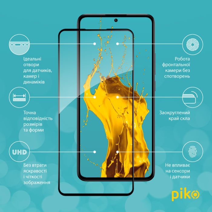 Стекло защитное Piko Full Glue Xiaomi 13T Pro Black (1283126582639) изображение 2