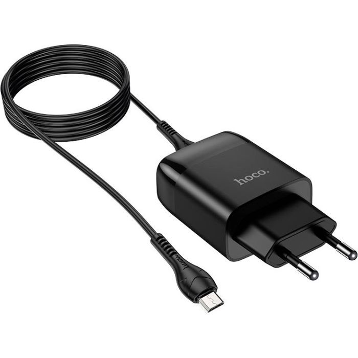 Зарядний пристрій HOCO C72Q Glorious USB QC3.0 + cable USB to Micro 5P 18W Black (6931474732521) зображення 3