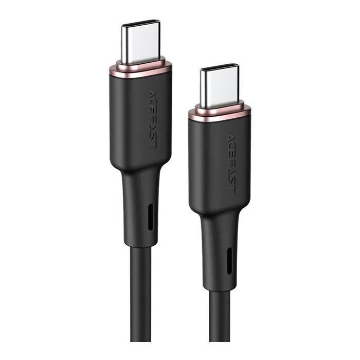 Дата кабель USB-C to USB-C 1.2m 3A 60W silicone C2-03 black Acefast (6974316280729)