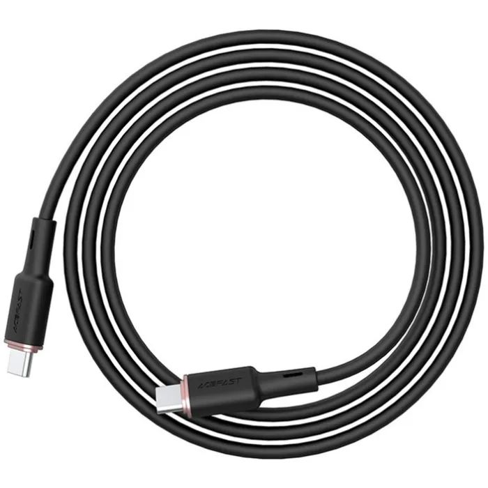 Дата кабель USB-C to USB-C 1.2m 3A 60W silicone C2-03 black Acefast (6974316280729) изображение 4