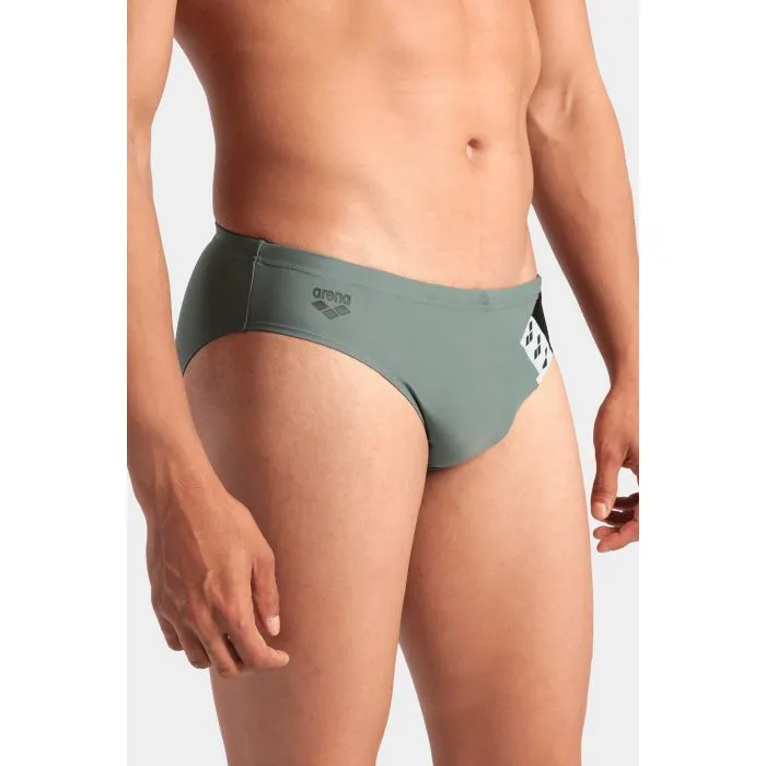 Плавки Arena Stripe Swim Briefs 007929-650 оливкй, чорний 80 (3468337395270) изображение 6