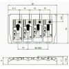 Бридж для гітари Paxphil BB404 Black зображення 4
