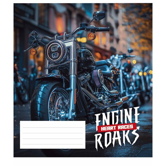 Зошит Школярик Engine roars heart races 48 аркушів клітинка (048-3520K) зображення 4