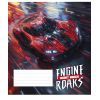 Зошит Школярик Engine roars heart races 48 аркушів клітинка (048-3520K)