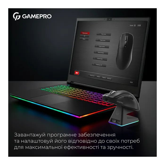 Мышка GamePro Asgard Thor Wireless/Bluetooth/USB Black (GM023B) изображение 10