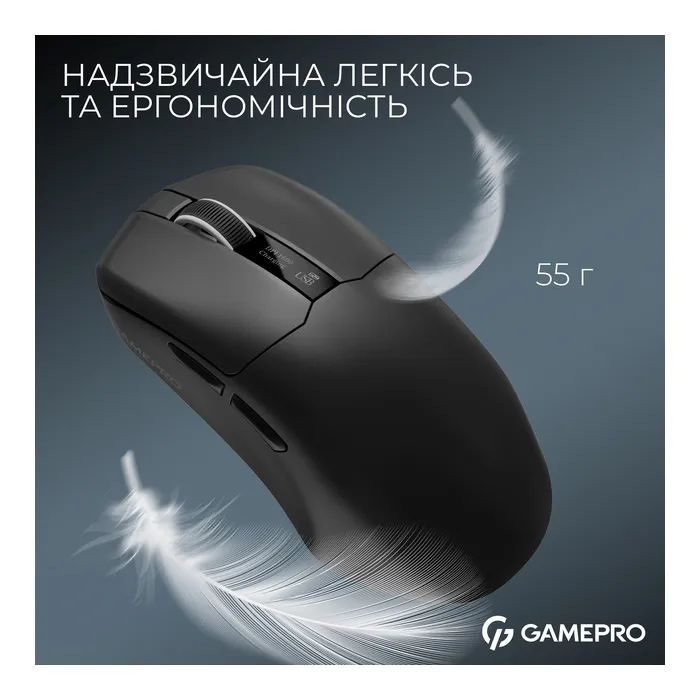 Мышка GamePro Asgard Thor Wireless/Bluetooth/USB Black (GM023B) изображение 6