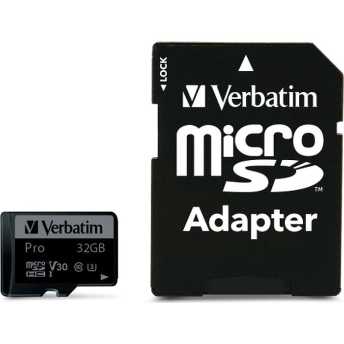 Карта памяти Verbatim 32GB microSDXC class 10 UHS-III PRO (47041)