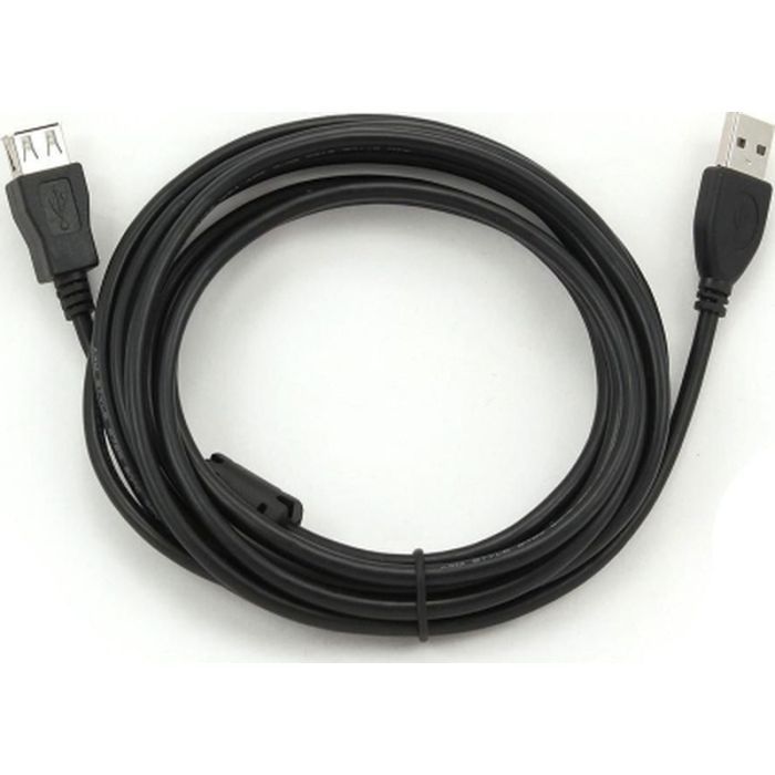 Дата кабель USB 2.0 AM/AF 3.0m ferrite black Voltronic (YT-AM/AF-3.0B)