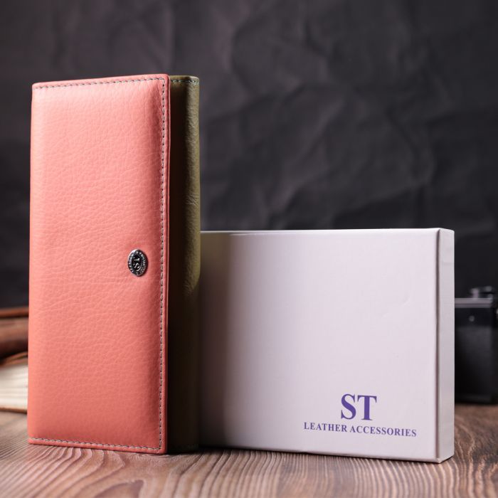 Гаманець ST Leather З натуральної шкіри Різнокольоровий (22520) зображення 11