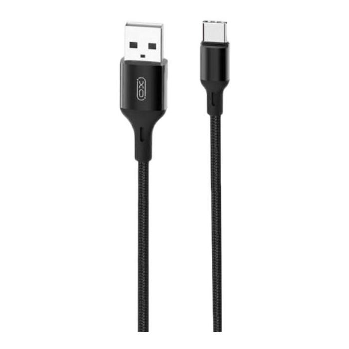 Дата кабель USB 2.0 AM to USB-C 1.0m braided black XO (XO-NB143C1-BK)