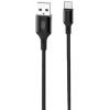 Дата кабель USB 2.0 AM to USB-C 1.0m braided black XO (XO-NB143C1-BK)