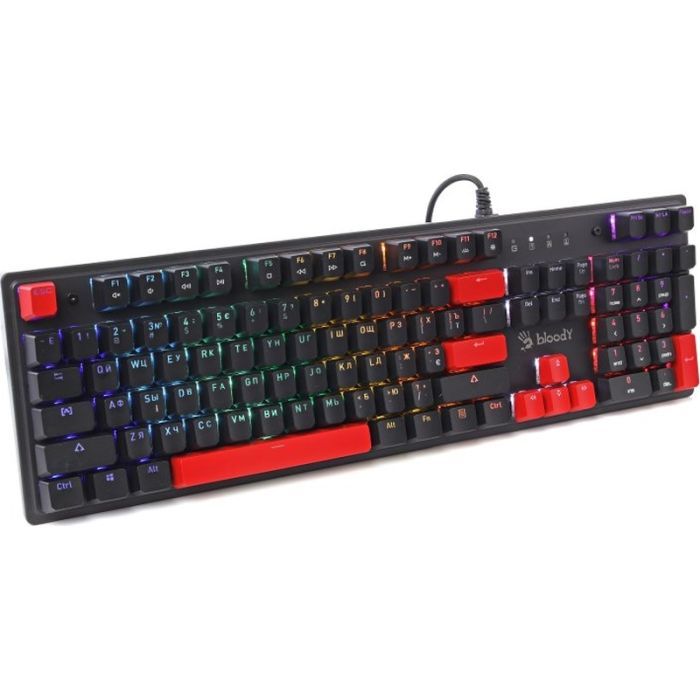 Клавиатура A4Tech Bloody S525N RGB BLMS Red Switch USB Fire Black (4711421002066) изображение 3