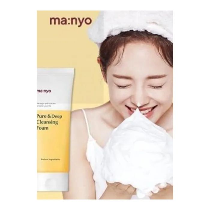 Пінка для вмивання Manyo Factory Pure And Deep Cleansing Foam Для глибокого очищення пор 200 мл (8809730952724) зображення 5