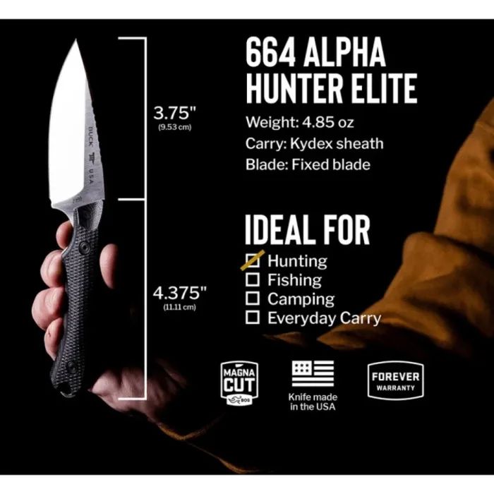 Ніж Buck Alpha Hunter Elite чорний (664BKS) зображення 11