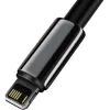 Дата кабель USB 2.0 AM to Lightning 1.0m 2.4A black Baseus (CALWJ-01) зображення 2