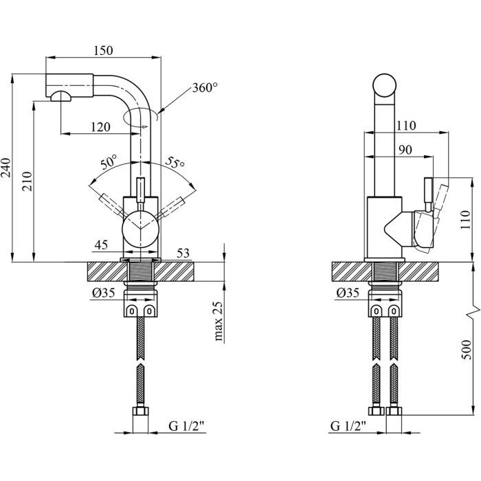Змішувач Kroner Klassisch-ESG012 (CV023008) зображення 9