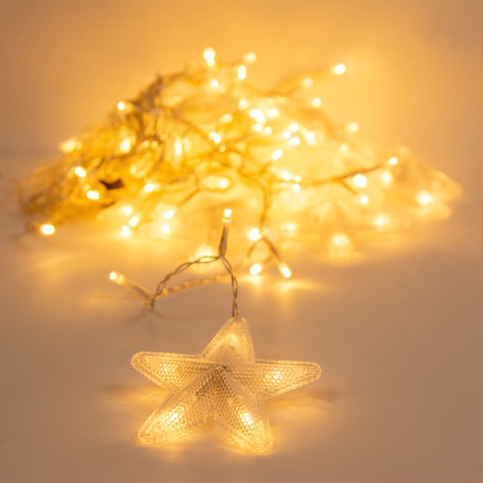 Гирлянда Chomik Штора зірки 136 LED теплий білий, 3 м, від мережі (5900779880030) изображение 3