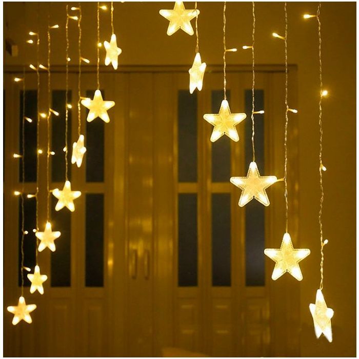 Гирлянда Chomik Штора зірки 136 LED теплий білий, 3 м, від мережі (5900779880030) изображение 5