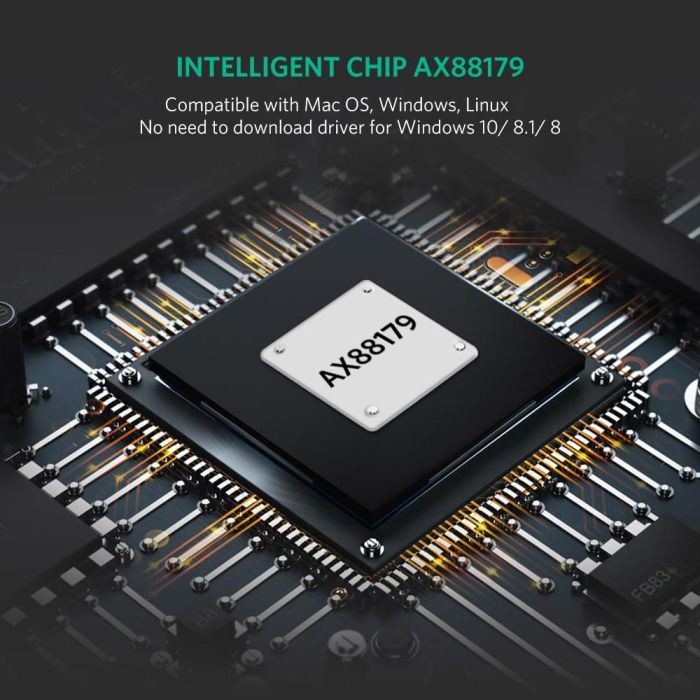 Переходник USB-C 3.1 to RJ45 1000Mbps black Ugreen (50307) изображение 4