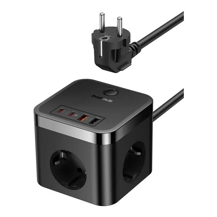 Сетевой фильтр питания Baseus PowerCombo Cube Power Strip (E00066400117-00) изображение 2