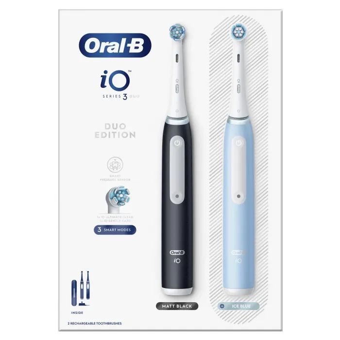 Электрическая зубная щетка Oral-B iO Series 3 Duo Black & Blue (8006540731772) изображение 3
