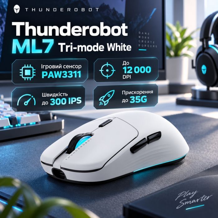 Мишка Thunderobot ML7 Tri-mode Grey (6932066316082) зображення 4
